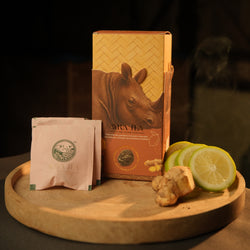 Blooming handcrafted green tea with lemon & ginger