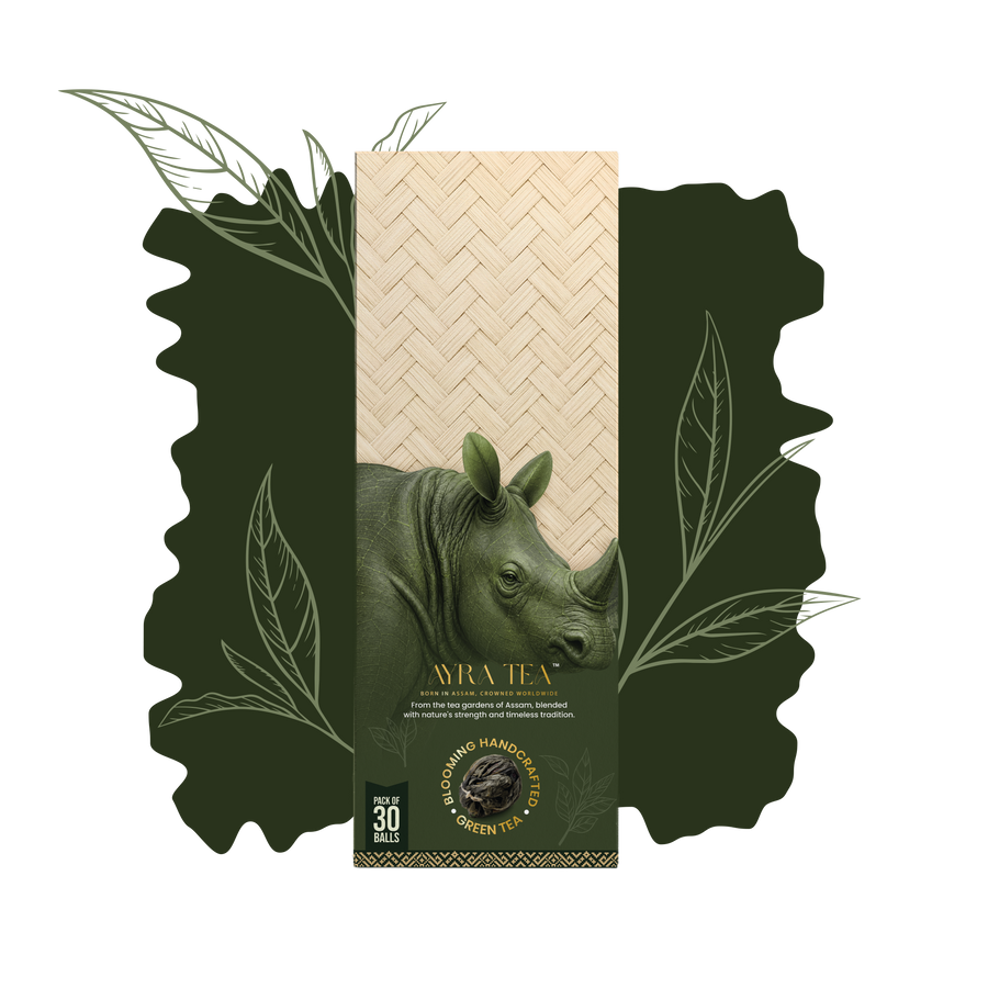 Blooming handcrafted green tea
