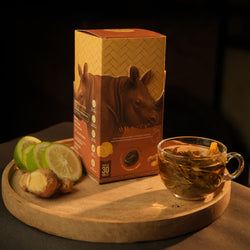 Blooming handcrafted green tea with lemon & ginger